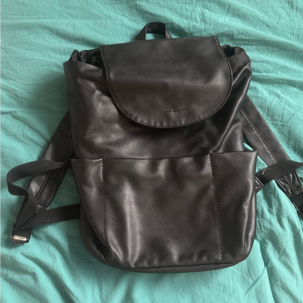 Universal Thread Black Faux Leather Backpack